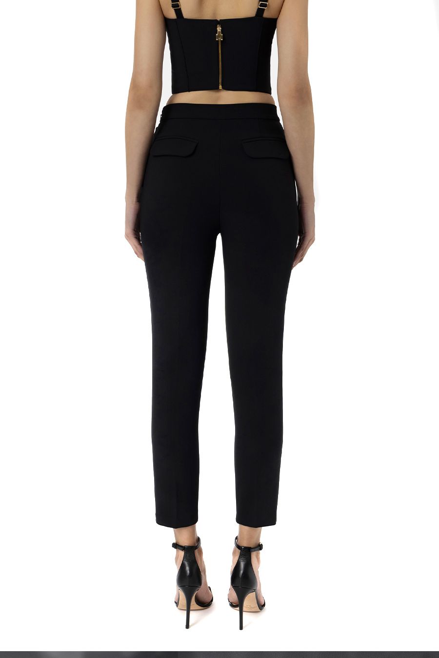 ELISABETTA FRANCHI  Pantaloni Neri Elisabetta Franchi Da Donna - Mix Di Poliestere