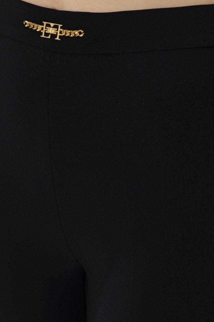 ELISABETTA FRANCHI  Pantaloni Neri Elisabetta Franchi Da Donna - Mix Di Poliestere