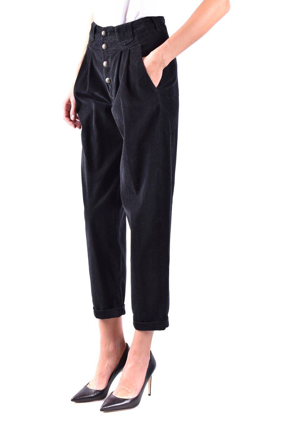 DONDUP  Pantaloni Neri In Cotone Stretch DONDUP Da Donna
