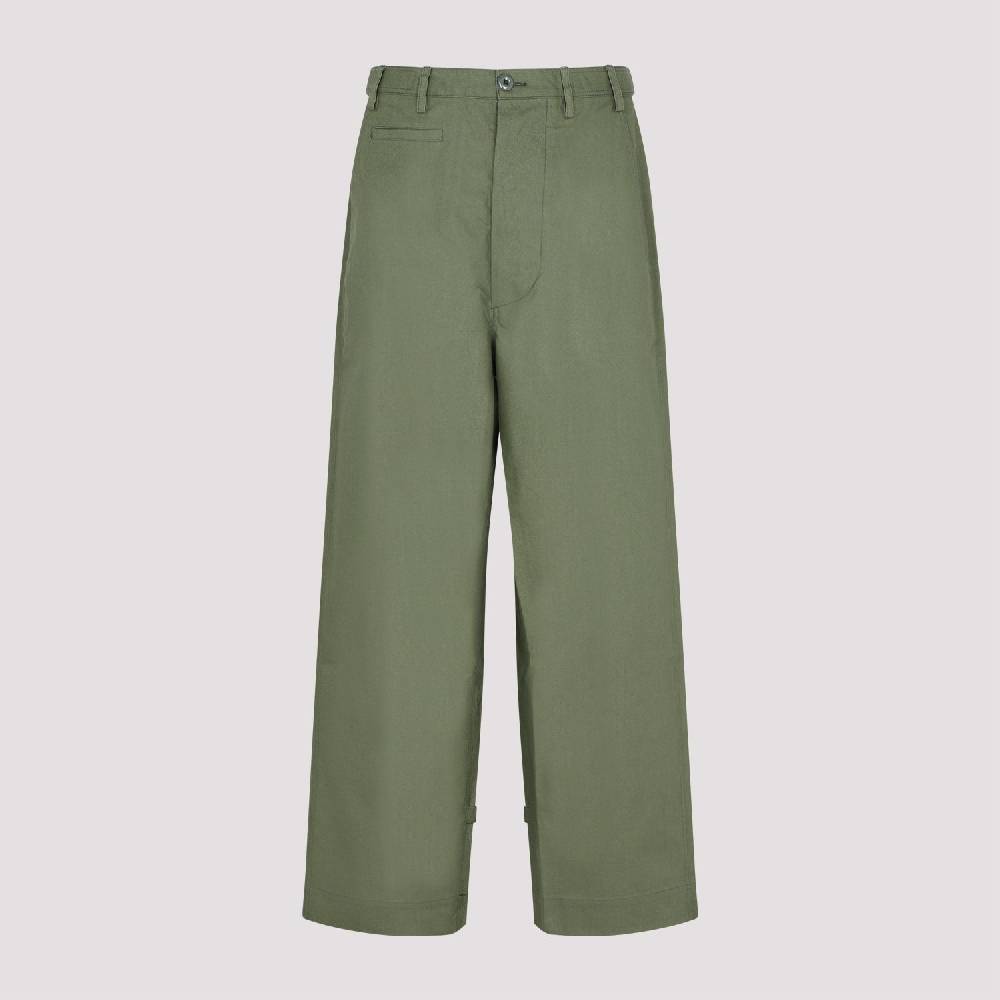 KENZO  Pantaloni Oversize In Cotone Kaki Scuro Da Uomo KENZO