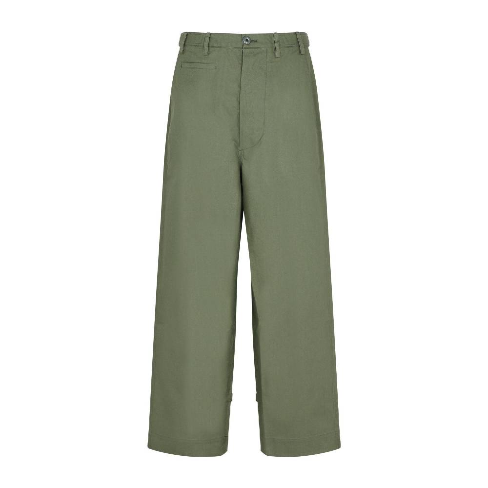 KENZO  Pantaloni Oversize in Cotone Kaki Scuro da Uomo KENZO