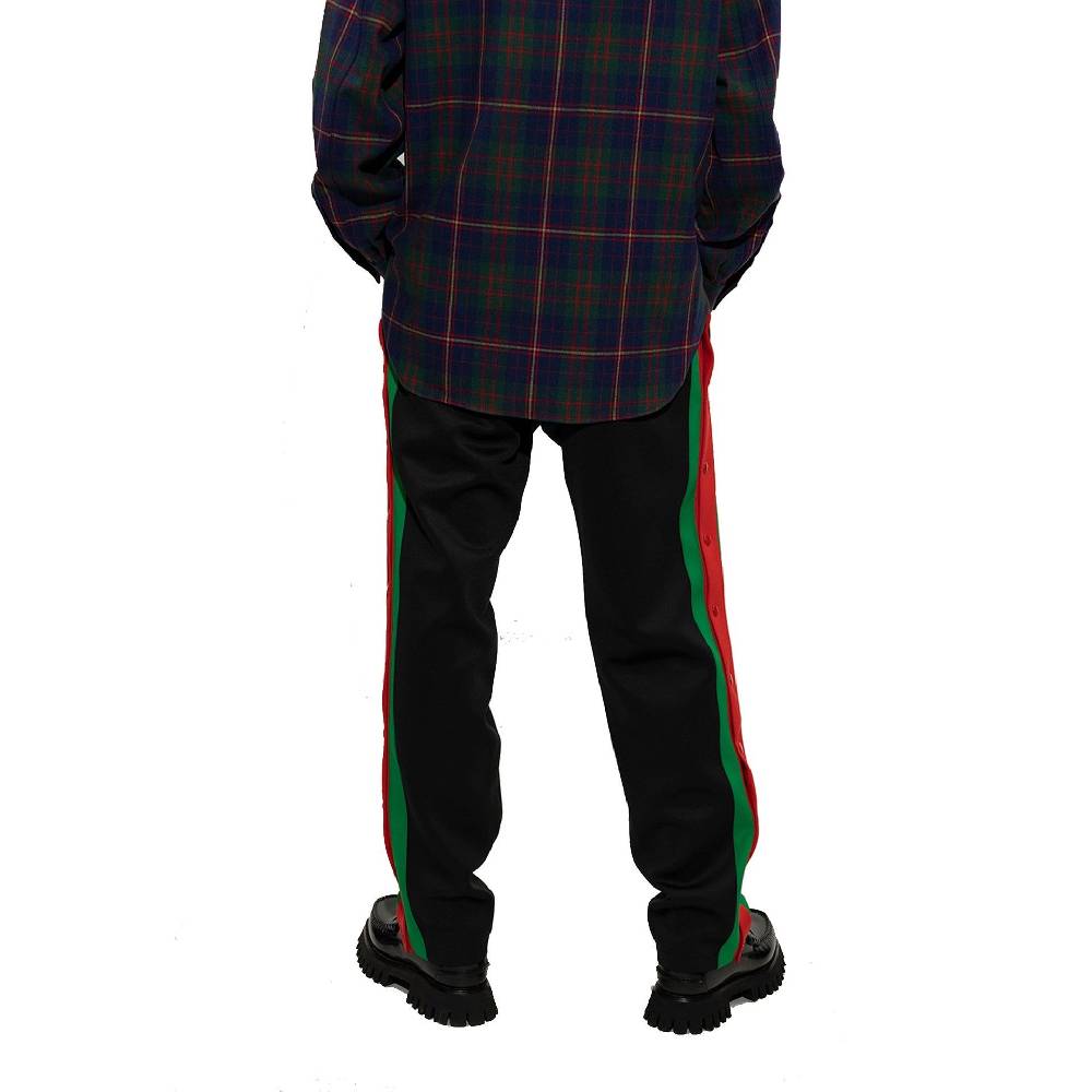 GUCCI  Pantaloni Sportivi GUCCI Neri In Neoprene Con Righe Per Uomo