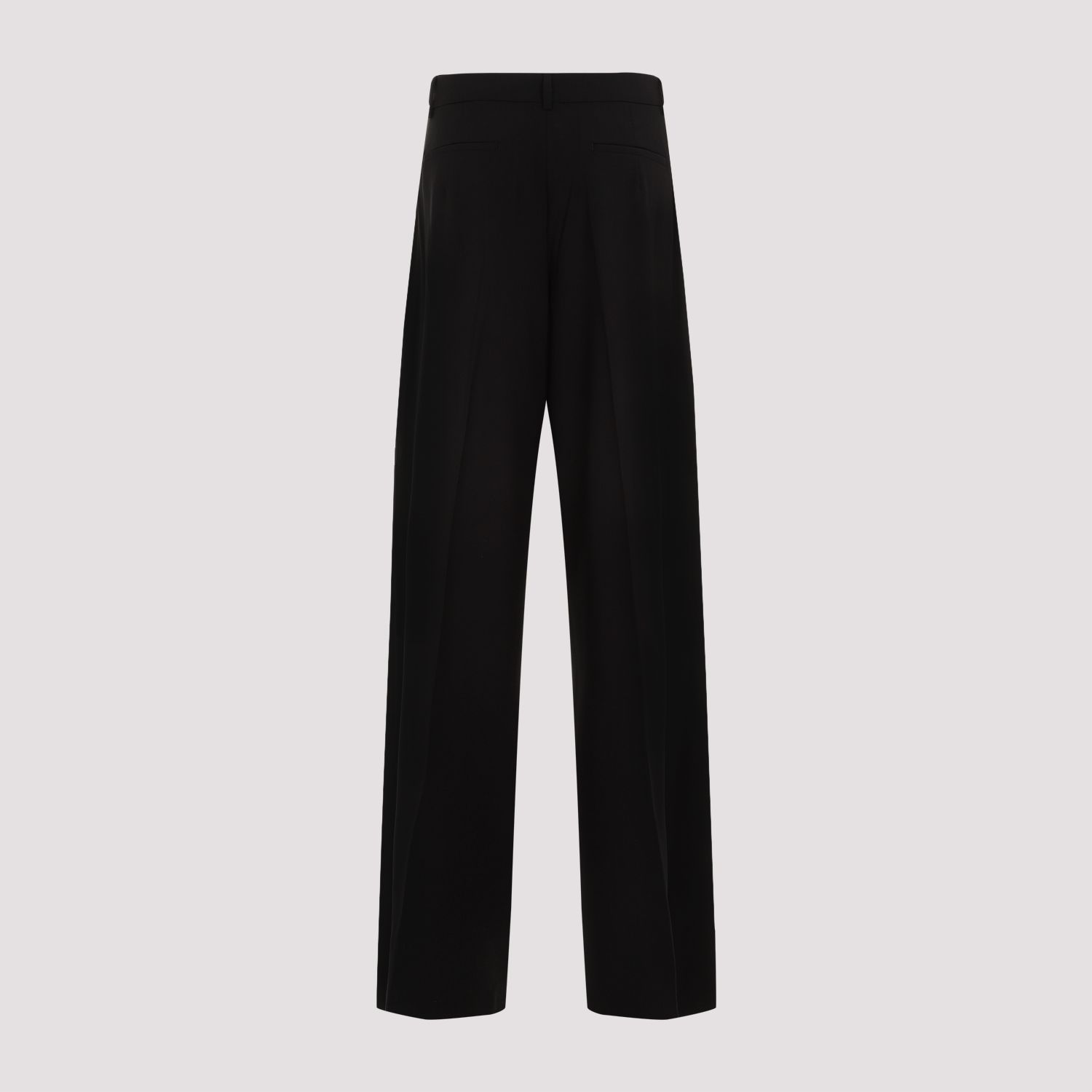 SPORTMAX  Pantaloni Sportmax Ampia Gamba Lana Vergine Nero