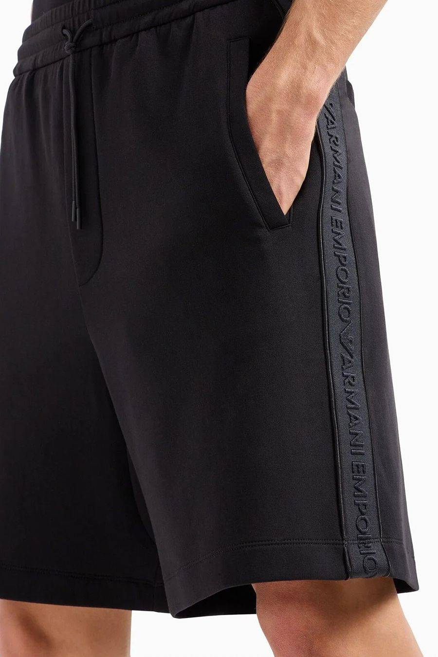 EMPORIO ARMANI  Pantaloni Stretch Cotone Emporio Armani Uomo - Nero