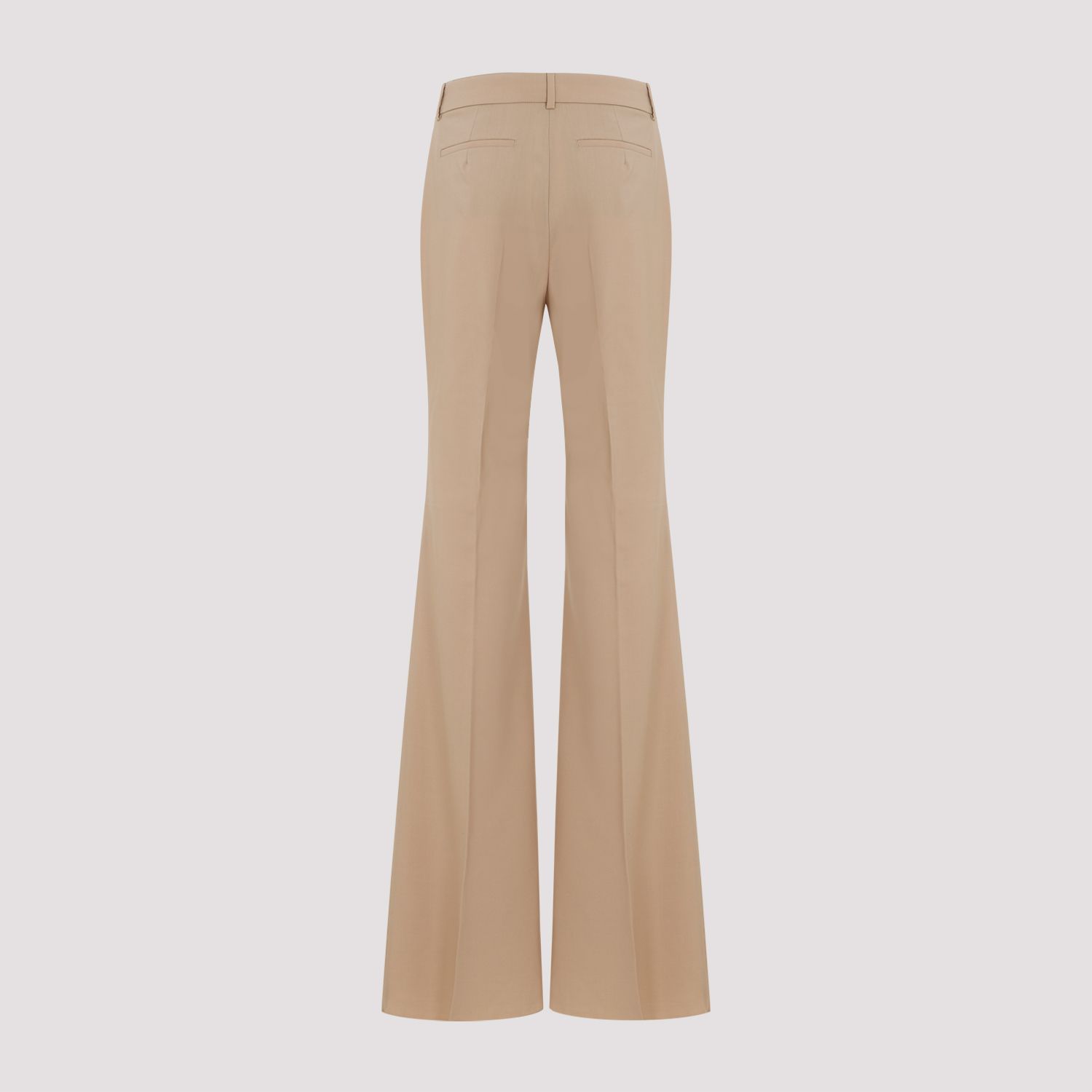 SPORTMAX  Pantaloni Svasati In Lana Vergine Beige Sportmax Da Donna