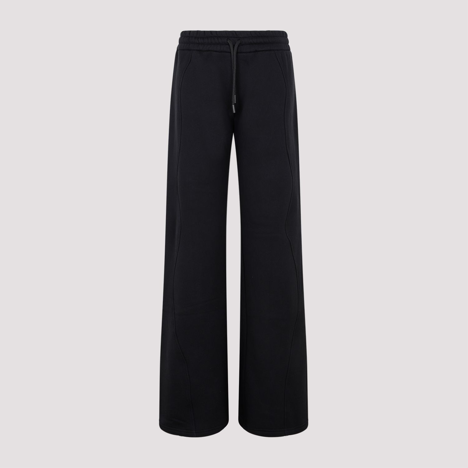 OFF-WHITE  Pantaloni Tuta In Cotone Nero Con Coulisse OFF-WHITE Donna