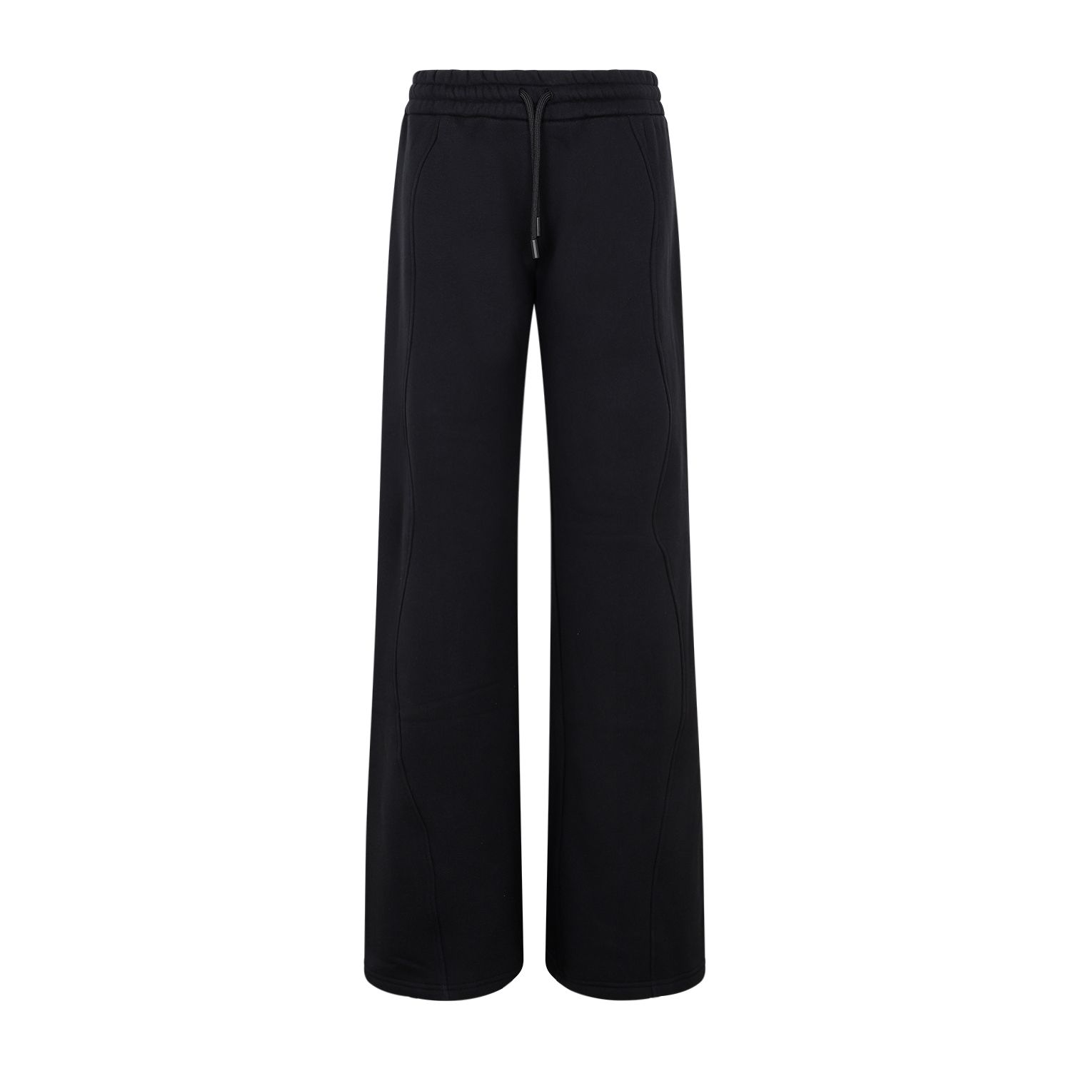 OFF-WHITE  Pantaloni Tuta in Cotone Nero con Coulisse OFF-WHITE Donna