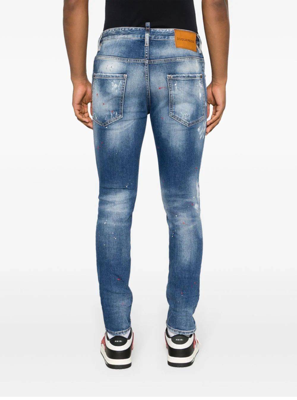 DSQUARED2  Pantaloni Uomo Cotone 5 Tasche Azzurro Chiaro DSQUARED2