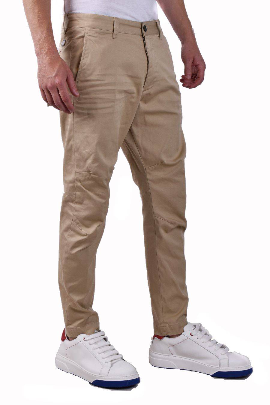 DSQUARED2  Pantaloni Uomo Cotone DSQUARED2 Color Sabbia Del Deserto