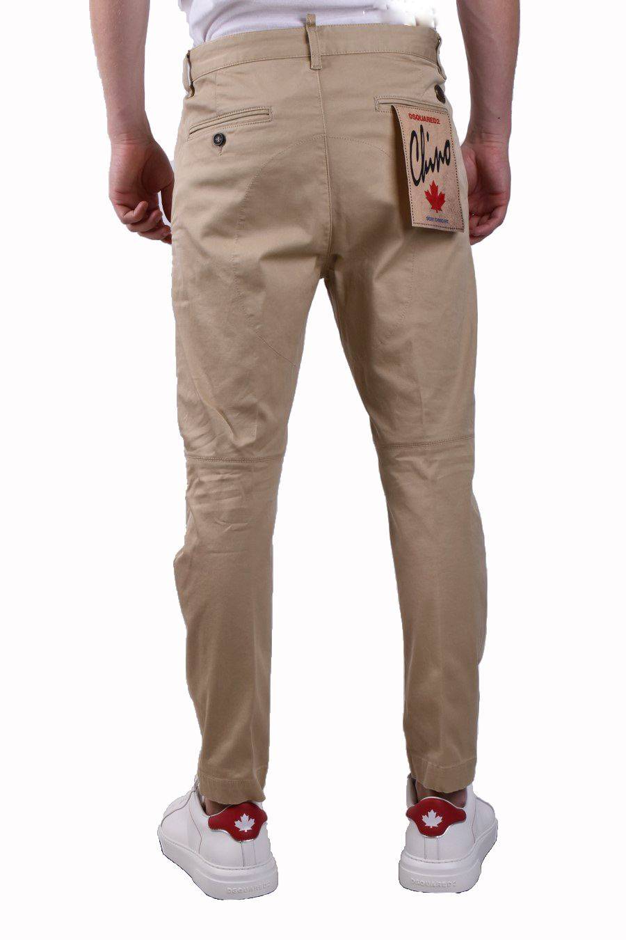 DSQUARED2  Pantaloni Uomo Cotone DSQUARED2 Color Sabbia Del Deserto