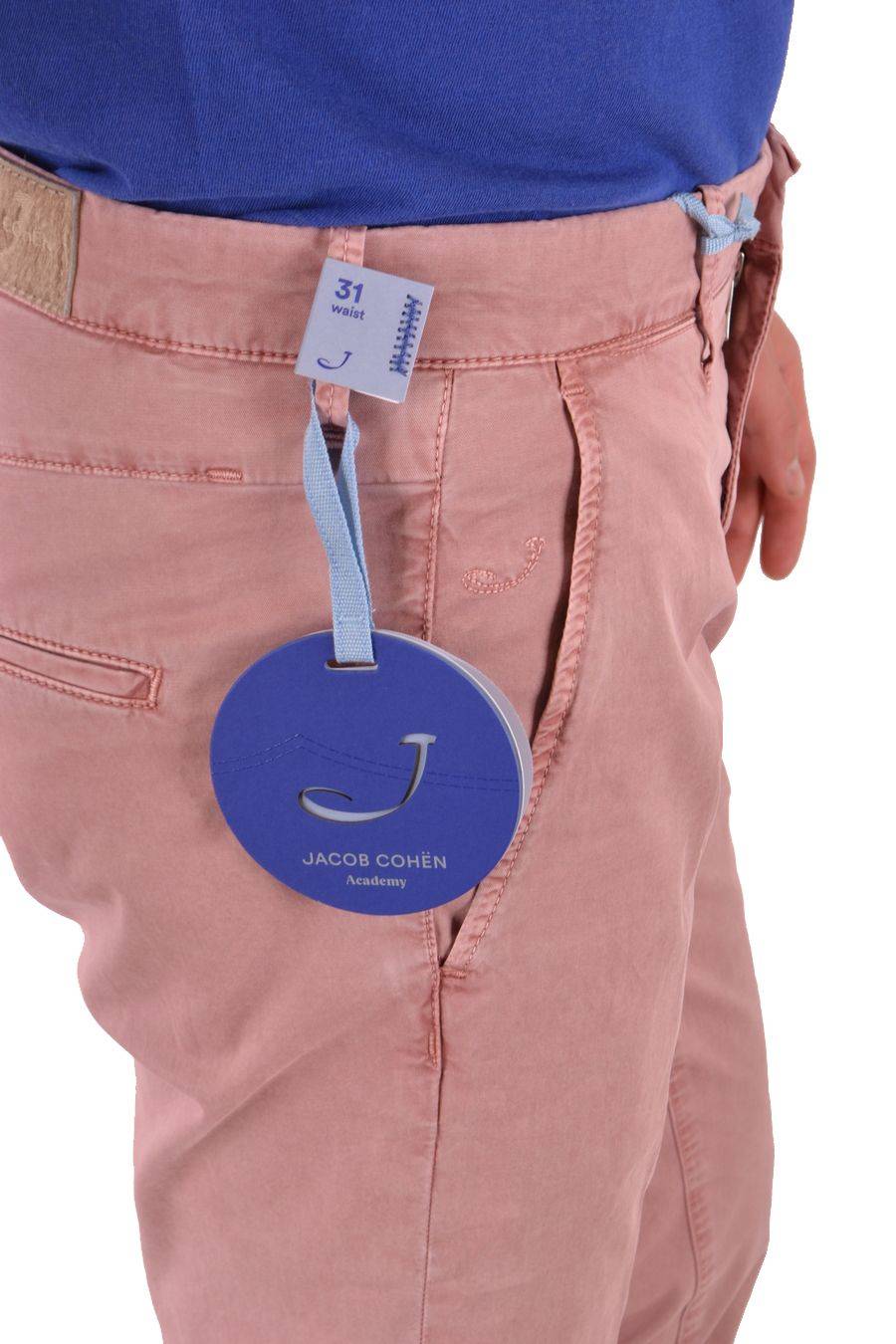 JACOB COHEN  Pantaloni Uomo Cotone Elasticizzato Rosa Jacob Cohen