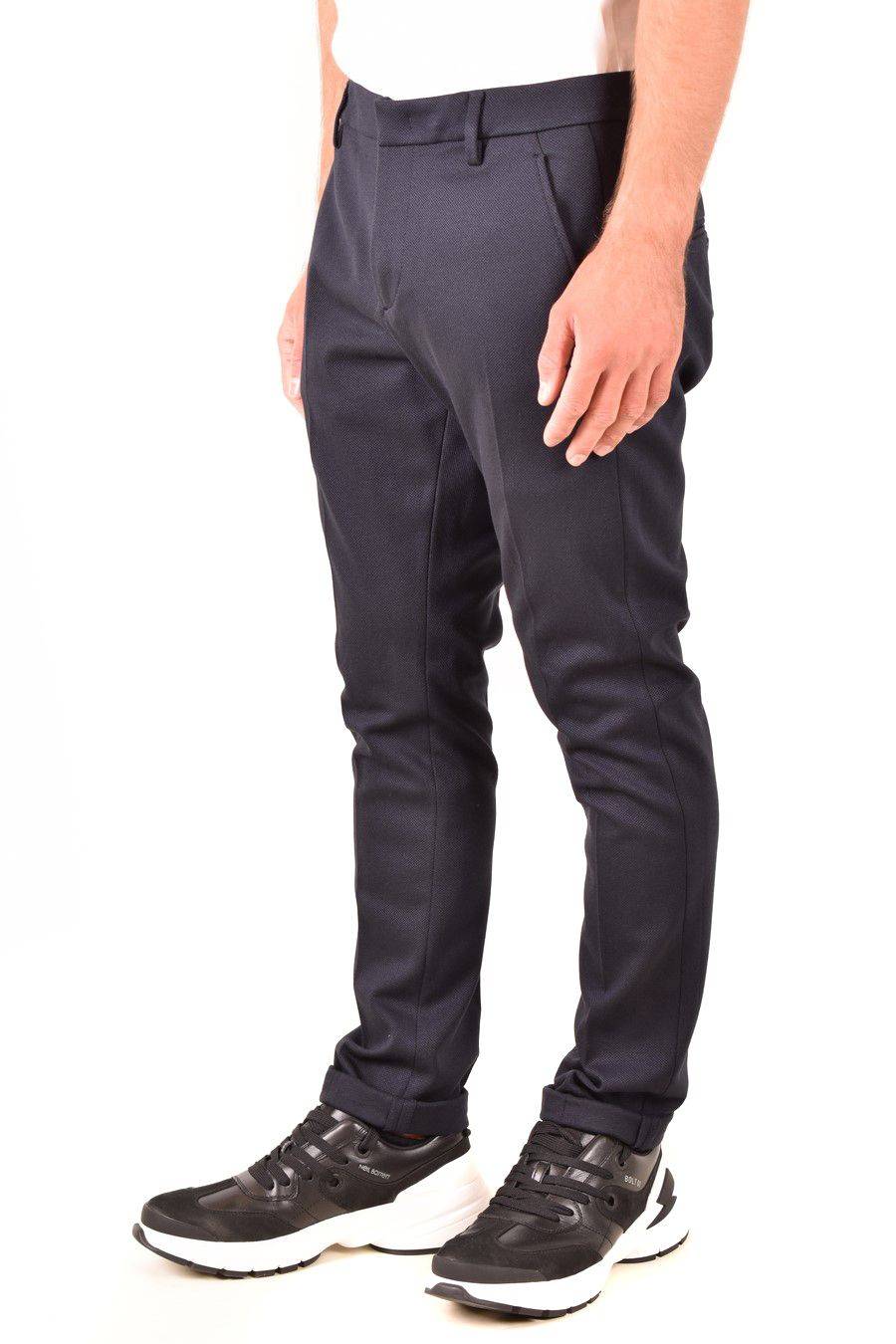 DONDUP  Pantaloni Uomo DONDUP Azzurro In Tessuto Elasticizzato