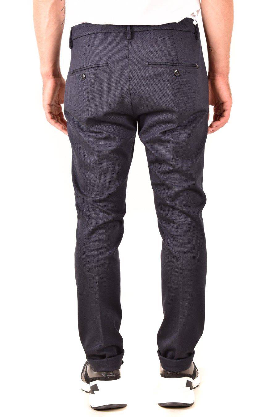 DONDUP  Pantaloni Uomo DONDUP Azzurro In Tessuto Elasticizzato