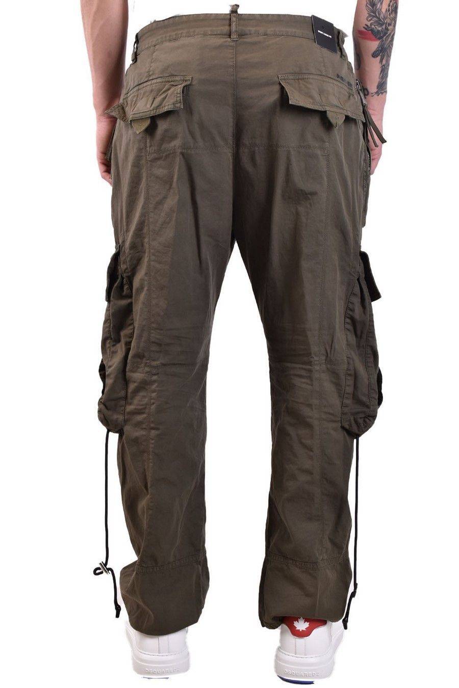 DSQUARED2  Pantaloni Verdi Elasticizzati Da Uomo DSQUARED2