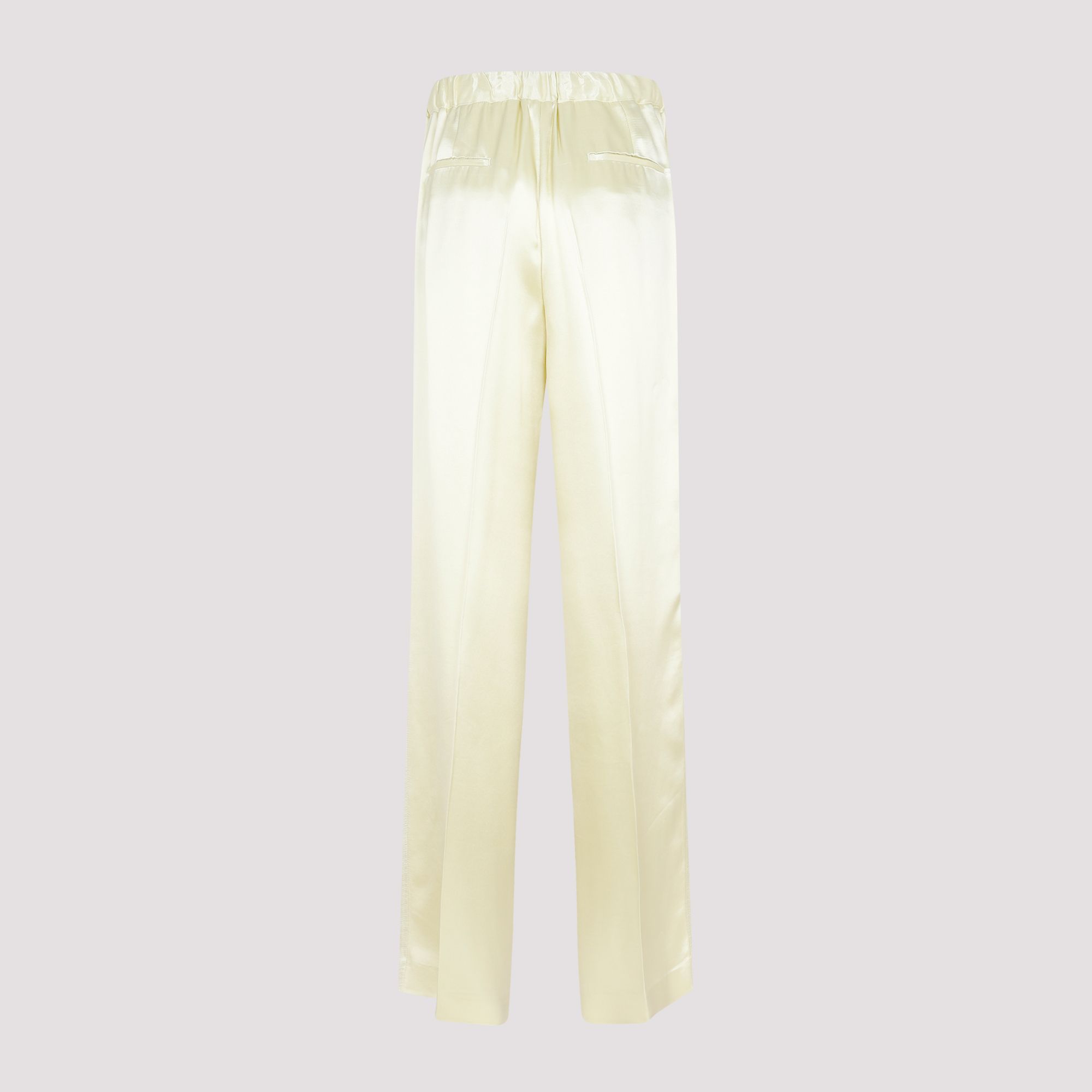 JIL SANDER  Pantaloni Verdi In Misto Viscosa JIL SANDER - Vita Elastica E Taglio Dritto Donna