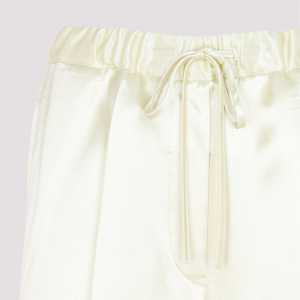 JIL SANDER  Pantaloni Verdi In Misto Viscosa JIL SANDER - Vita Elastica E Taglio Dritto Donna