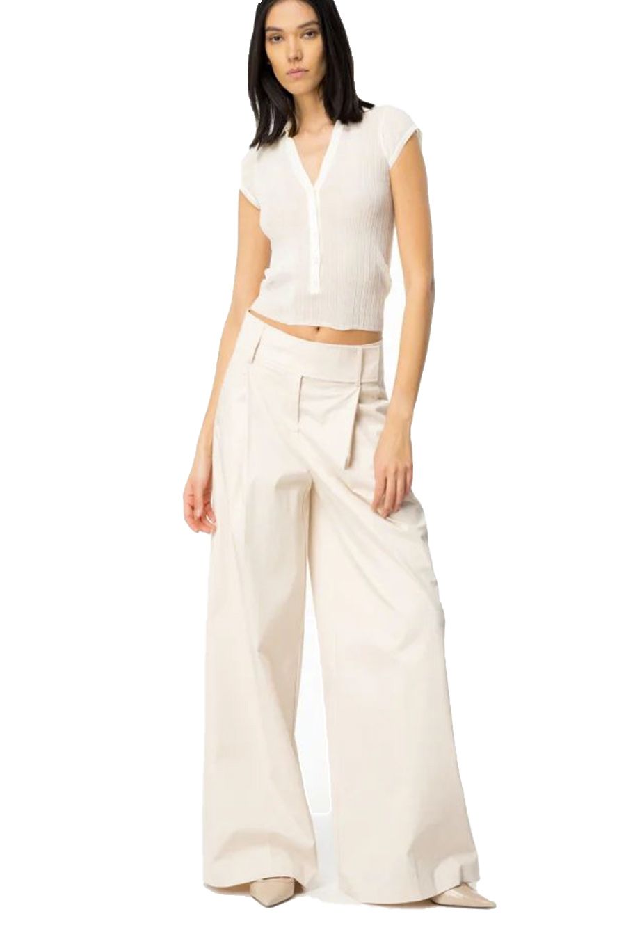 PINKO  Maglietta Bianca In Cotone Da Donna PINKO