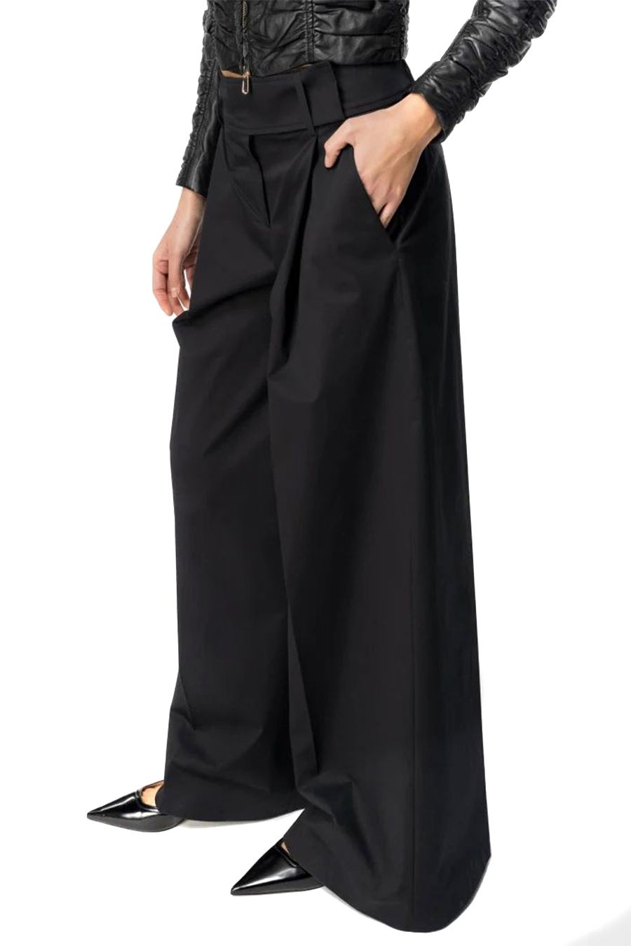 PINKO  Pantaloni Stretch Cotone Nero Donna PINKO
