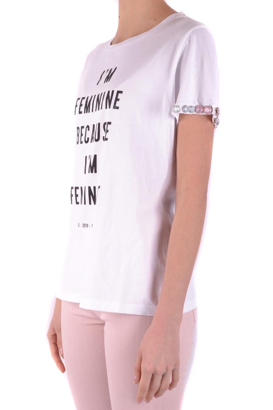 PINKO  T-Shirt PINKO Bianca In Cotone 100% Per Donna