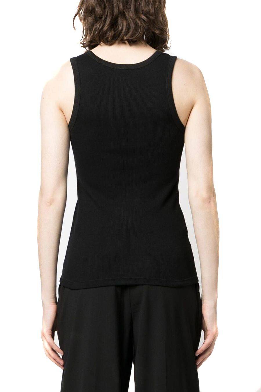 PINKO  Top Elasticizzato In Cotone Nero PINKO Donna