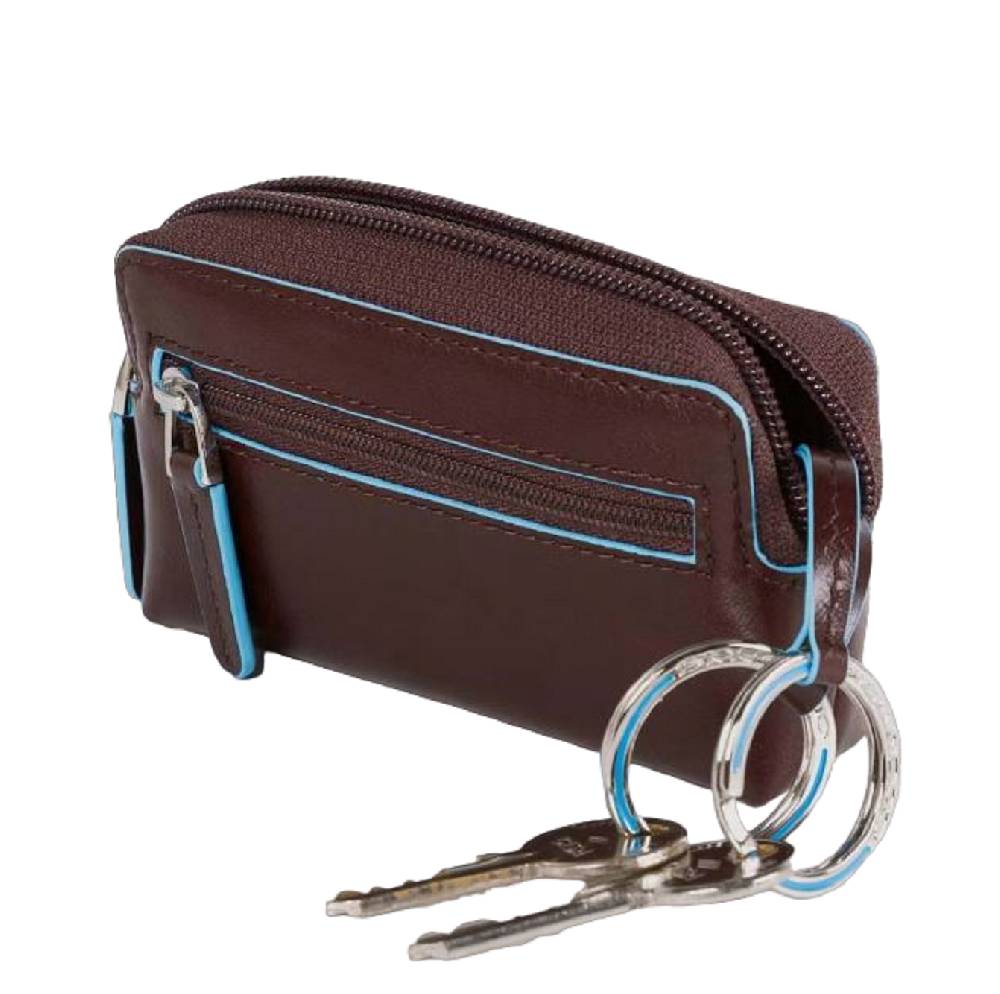 PIQUADRO  Portachiavi In Pelle Blu PIQUADRO Unisex
