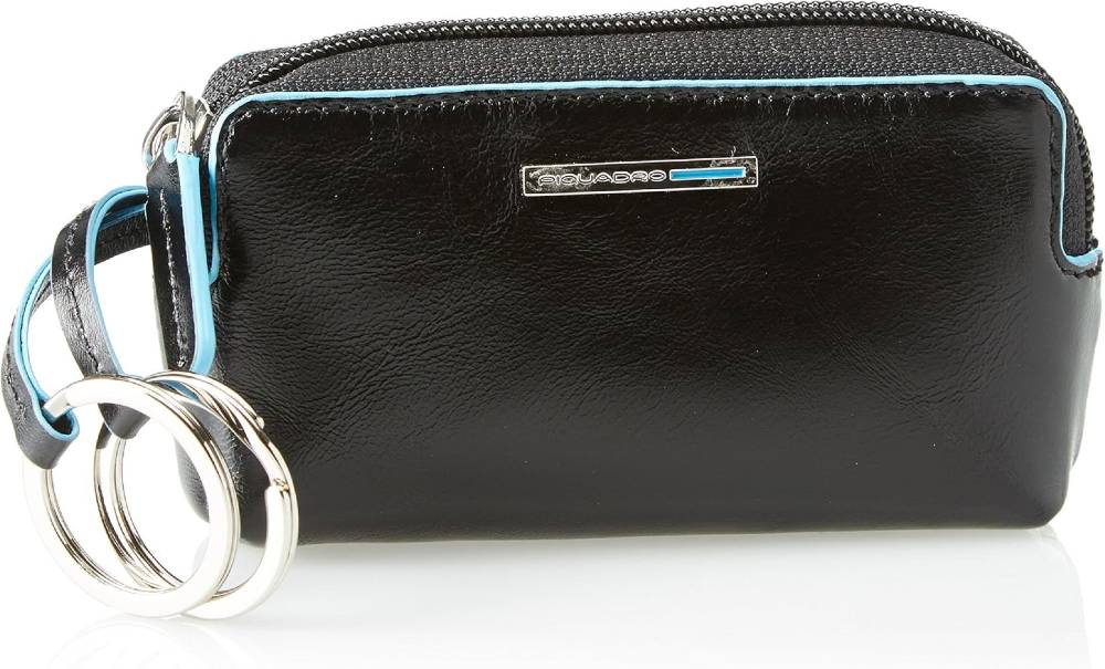 PIQUADRO  Portachiavi Unisex In Pelle Nera Piquadro
