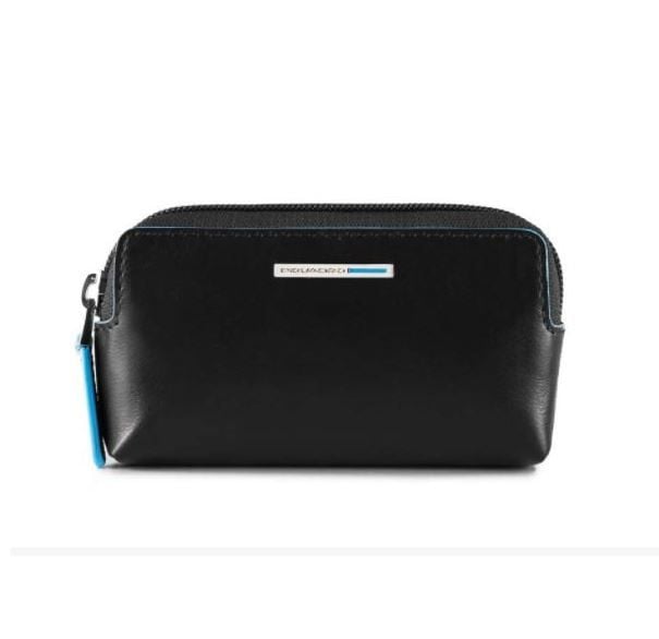 PIQUADRO  Portachiavi Unisex in Pelle Nera Piquadro