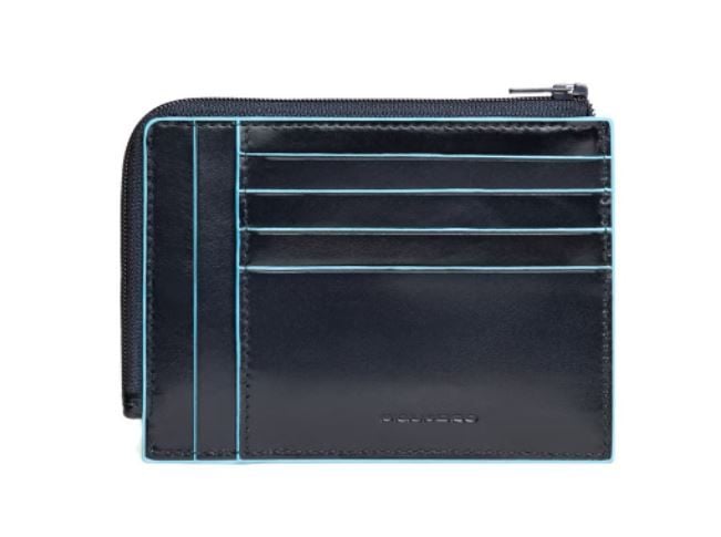 PIQUADRO  Portafoglio Unisex In Pelle Blu Piquadro