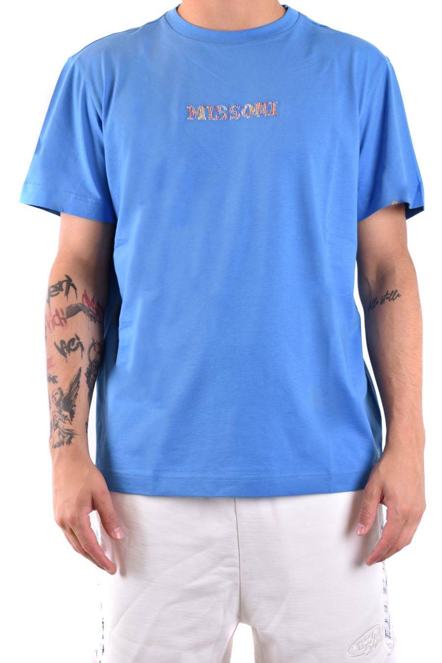 MISSONI  Polo Blu In Cotone Da Uomo - MISSONI UC24SL01-BJ00C7S72E9