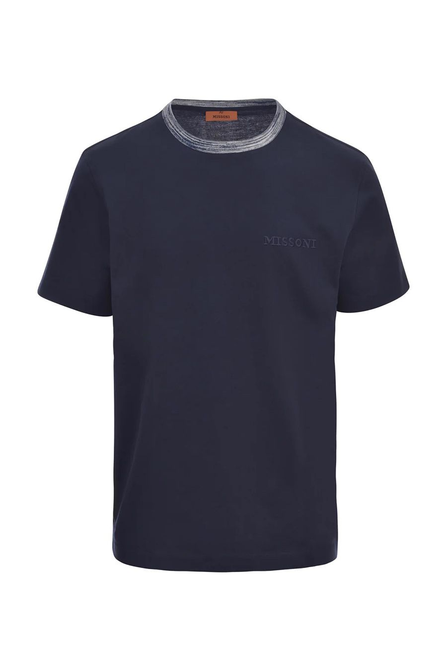 MISSONI  Polo di Cotone Blu Scuro Uomo Missoni UC22SL01-BJ0002-AS70WR