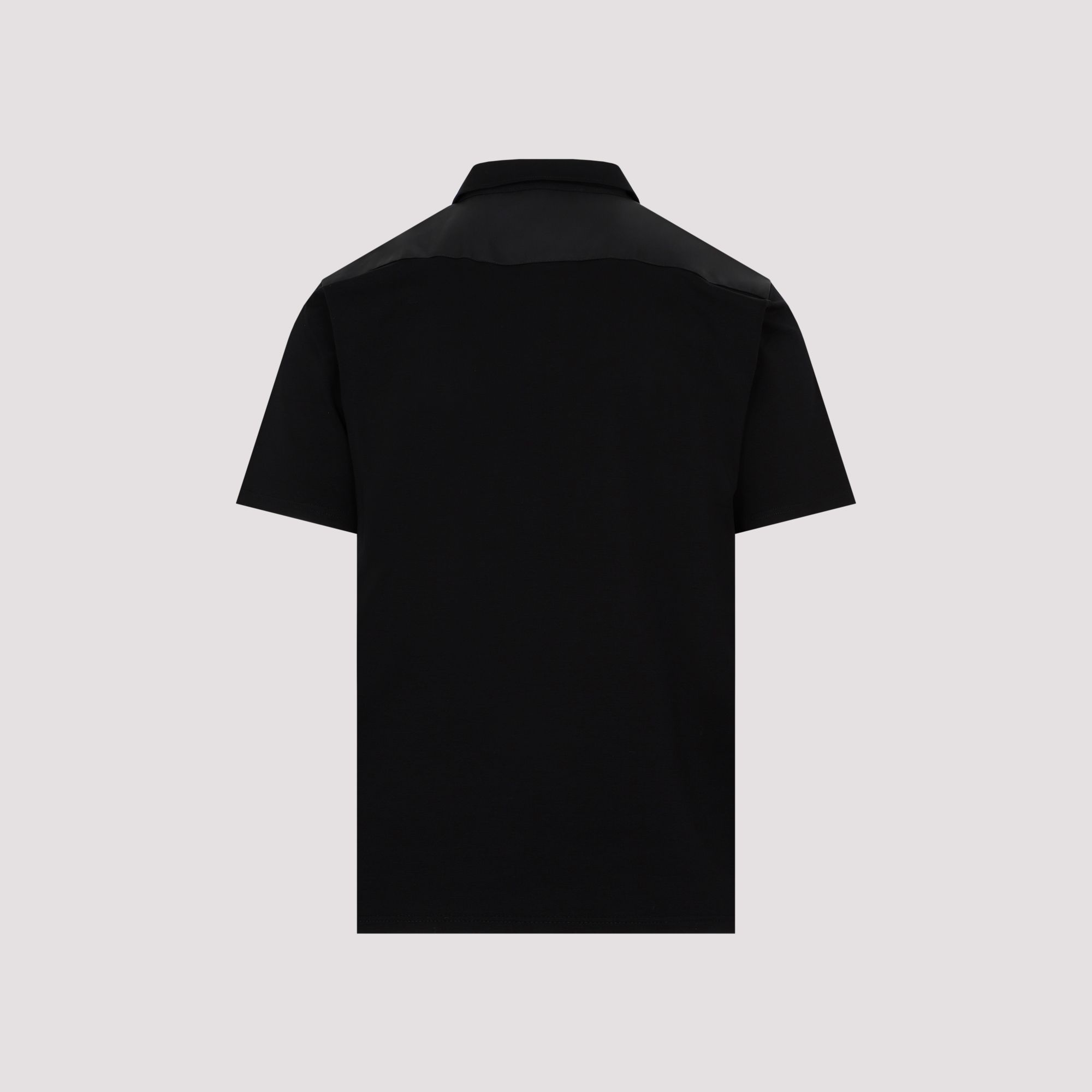 PRADA  Polo Prada In Cotone Nero - Colletto Classico & Logo