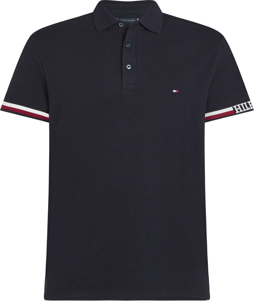 TOMMY HILFIGER  Polo Slim Fit Blu Tommy Hilfiger - Misto Cotone