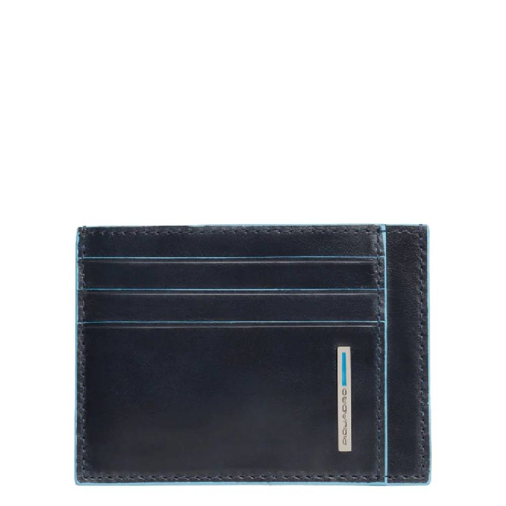 PIQUADRO Porta Carte di Credito in Pelle Blu RFID Piquadro PIQUADRO Porta Carte di Credito in Pelle Blu RFID Piquadro