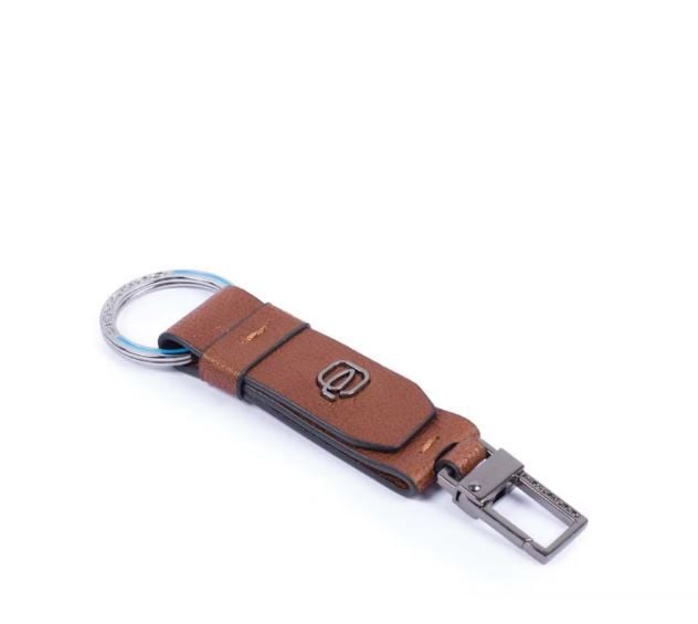 PIQUADRO Portachiavi in Pelle Marrone da Uomo Piquadro PIQUADRO Portachiavi in Pelle Marrone da Uomo Piquadro