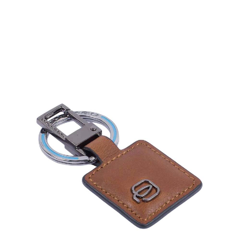 PIQUADRO  Portachiavi in Pelle Marrone Piquadro - Accessorio Uomo in Pelle di Alta Qualità