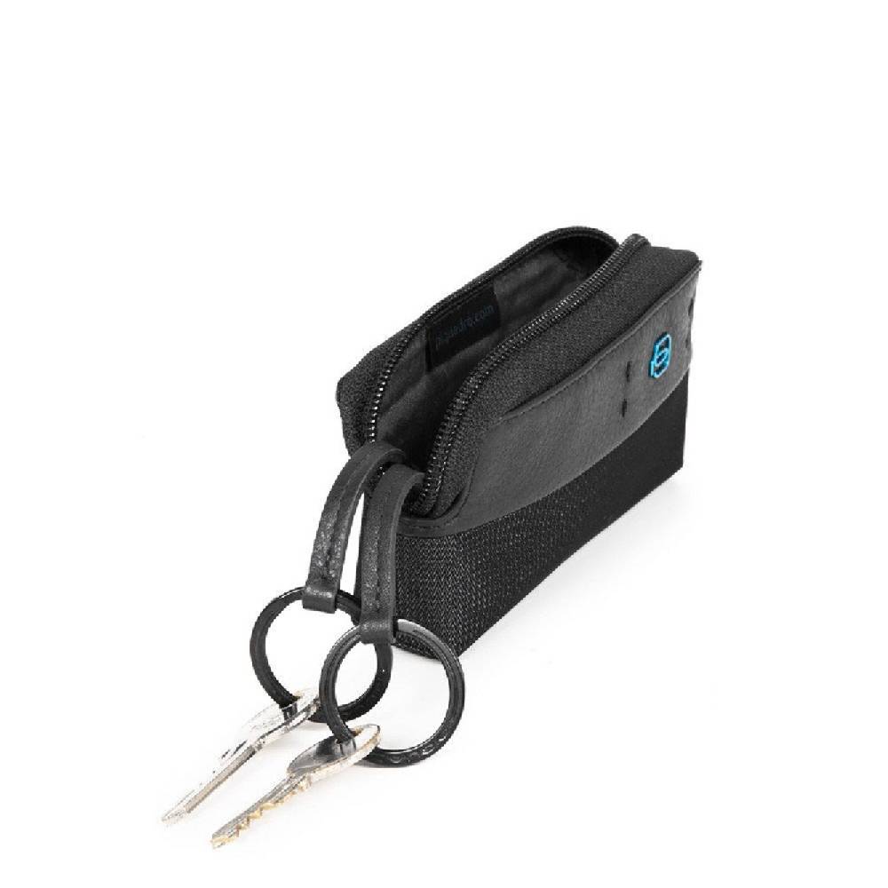 PIQUADRO  Portachiavi Piquadro Nero In Pelle - Accessorio Unisex