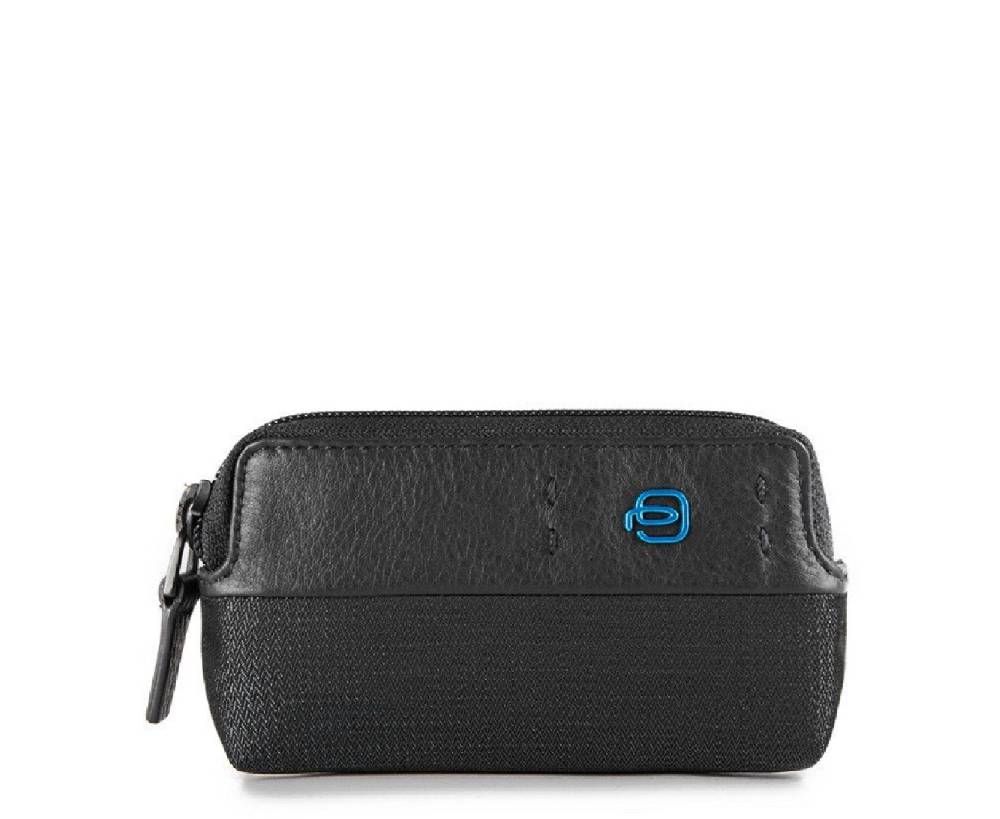 PIQUADRO  Portachiavi Piquadro Nero in Pelle - Accessorio Unisex
