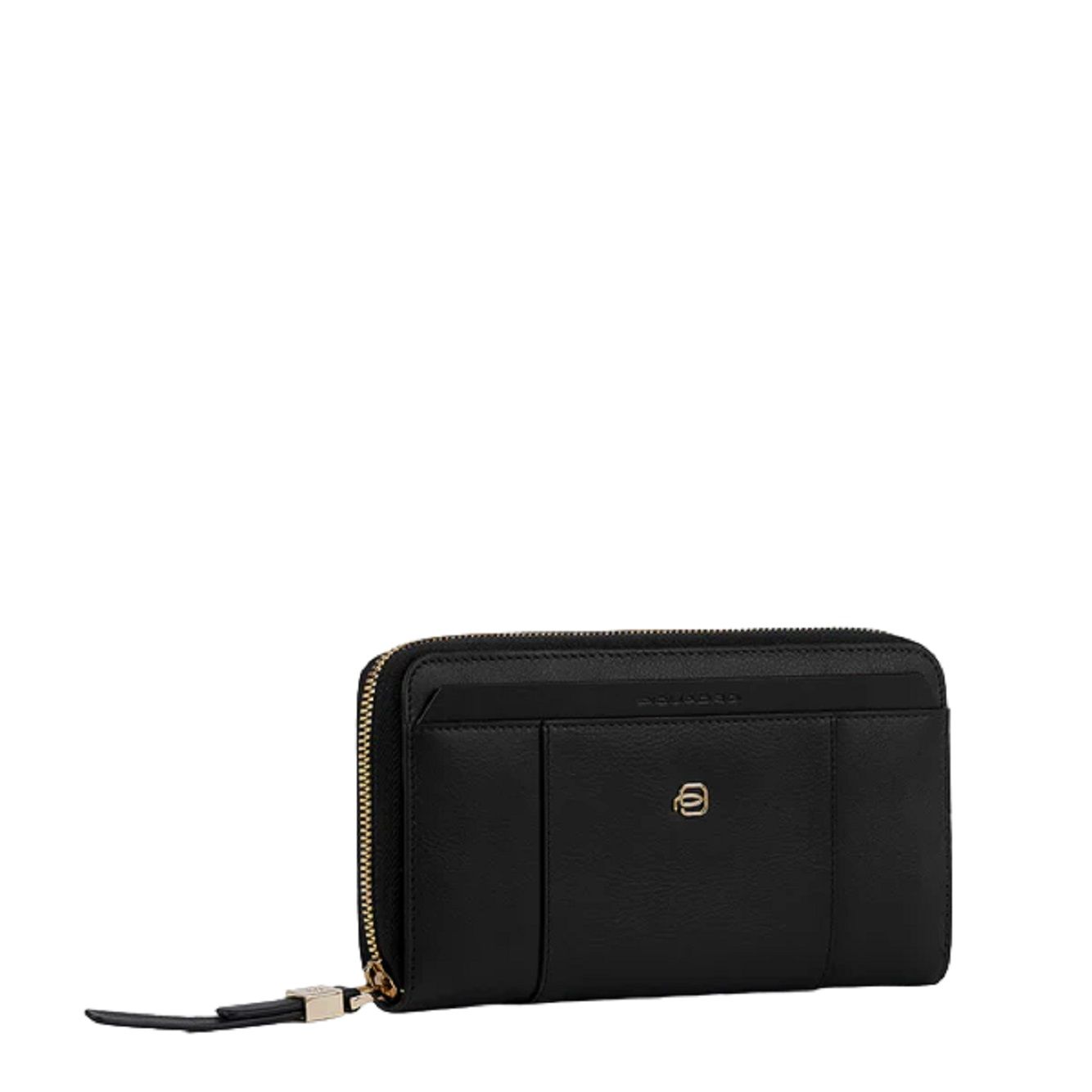 PIQUADRO  Portafoglio Donna In Pelle Nero PIQUADRO - Accessorio Elegante