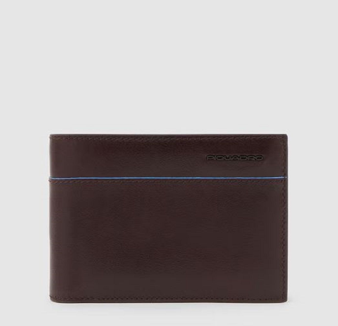 PIQUADRO  Portafoglio Piquadro in Pelle Marrone Scuro - Compatto ed Elegante