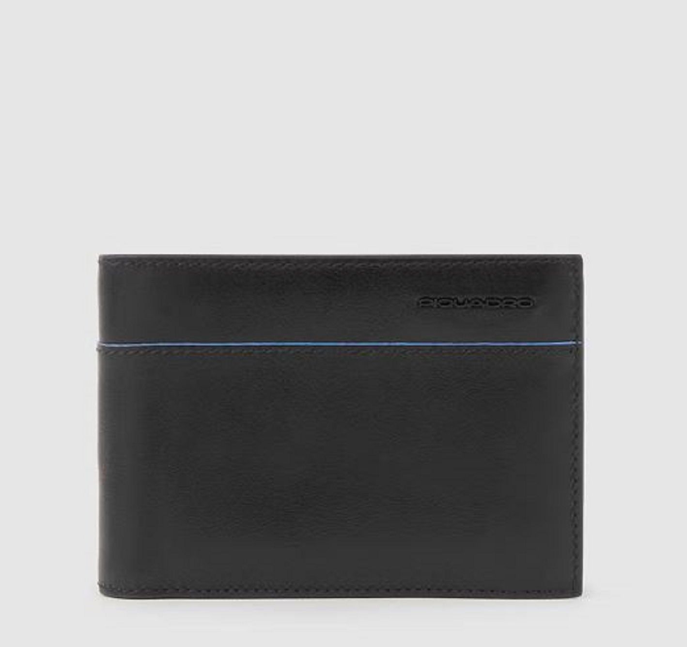 PIQUADRO  Portafoglio Piquadro Uomo in Pelle Nera con Porta Carte e Portamonete