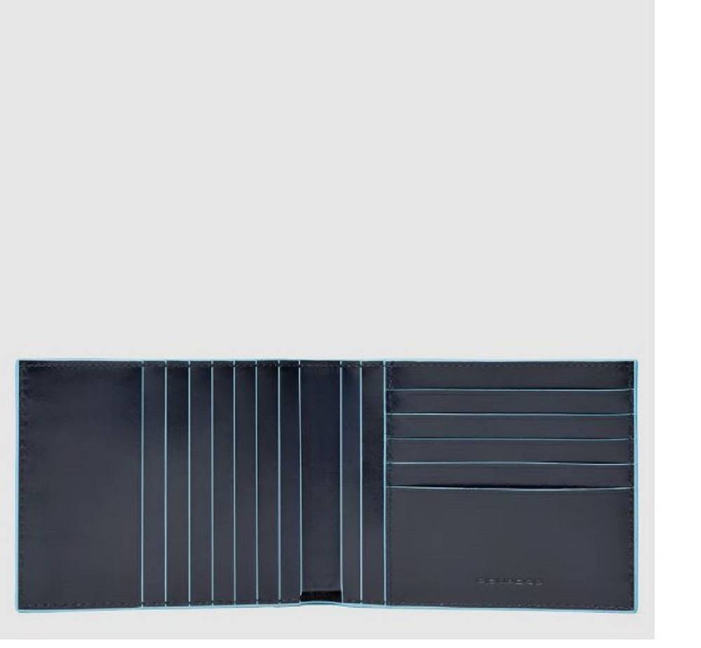 PIQUADRO  Portafoglio RFID In Pelle Blu Da Uomo Piquadro