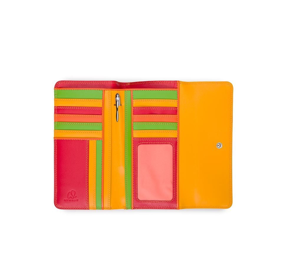 MYWALIT  Portafoglio Tri-Fold Elegante In Pelle Rossa MYWALIT