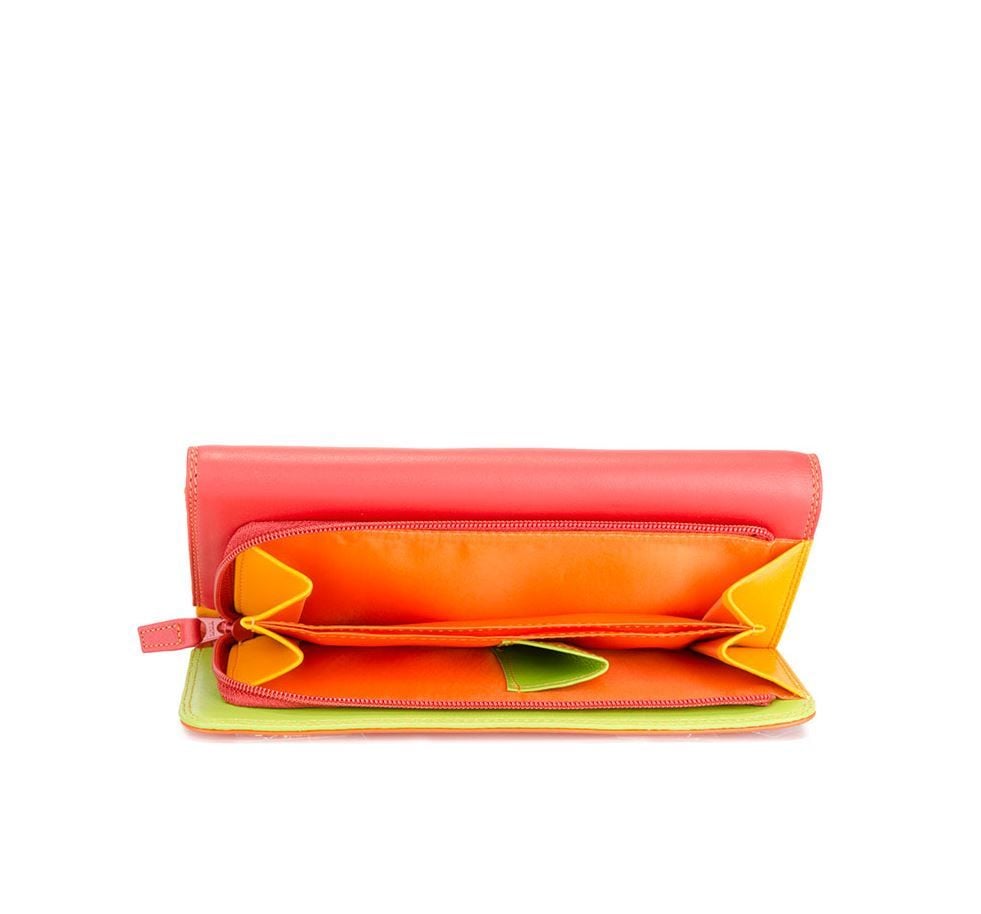 MYWALIT  Portafoglio Tri-Fold Elegante In Pelle Rossa MYWALIT