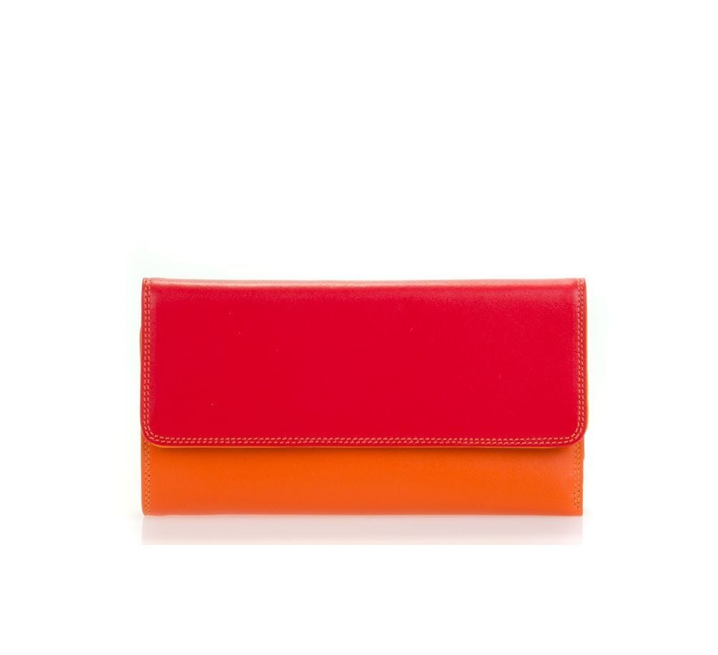 MYWALIT  Portafoglio Tri-Fold Elegante in Pelle Rossa MYWALIT