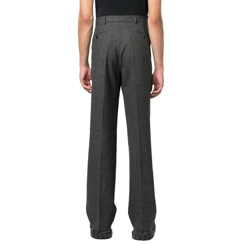 PRADA  Pantaloni Grigi In Lana Vergine Uomo PRADA