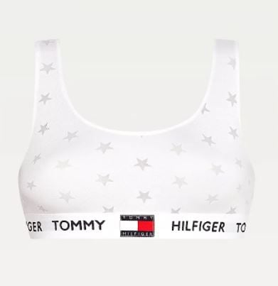 TOMMY JEANS  Reggiseno Bralette Bianco In Cotone Tommy Jeans - Intimo Donna