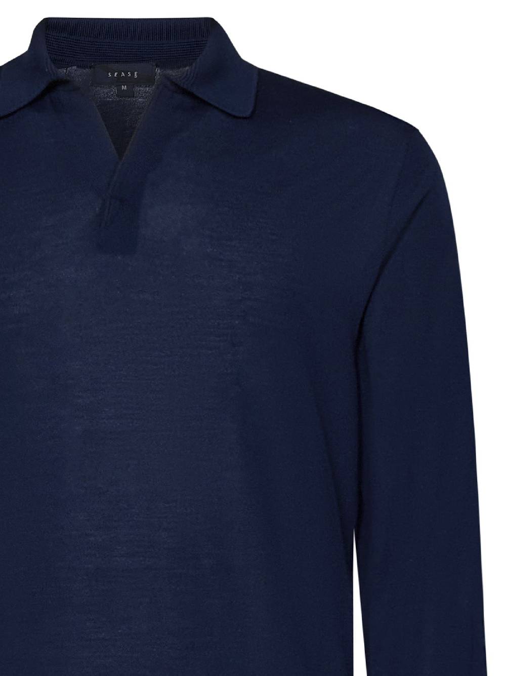 SEASE  Polo Uomo SEASE In Lana Vergine Blu Navy
