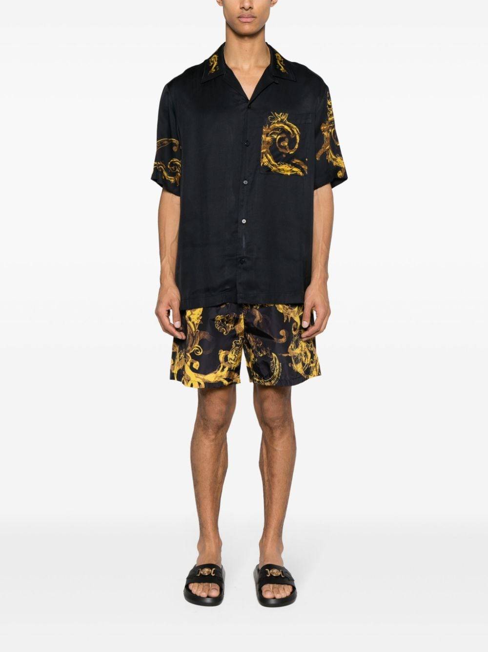 VERSACE JEANS COUTURE  Shorts Neri Uomo Versace Jeans Couture