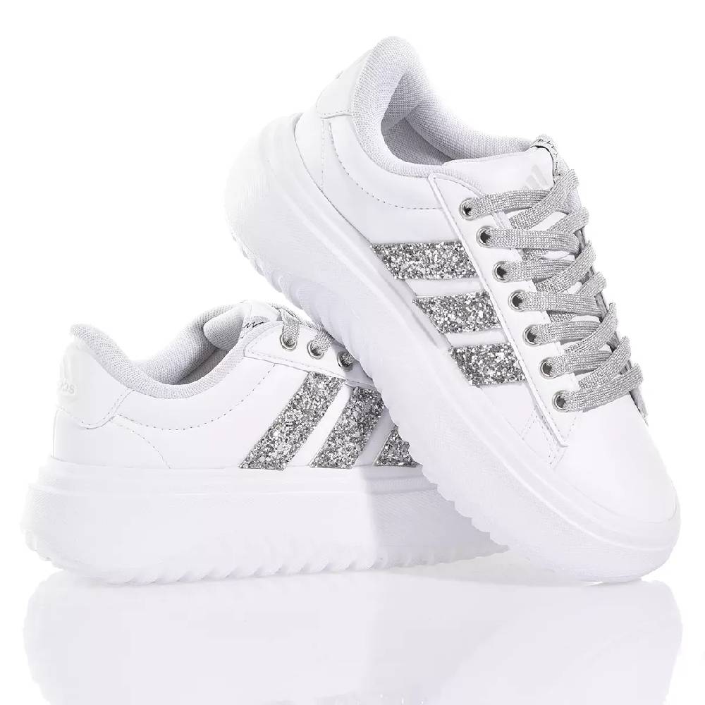 ADIDAS  Sneakers Adidas Da Donna Piattaforma Bianco Argento In Eco-Pelle