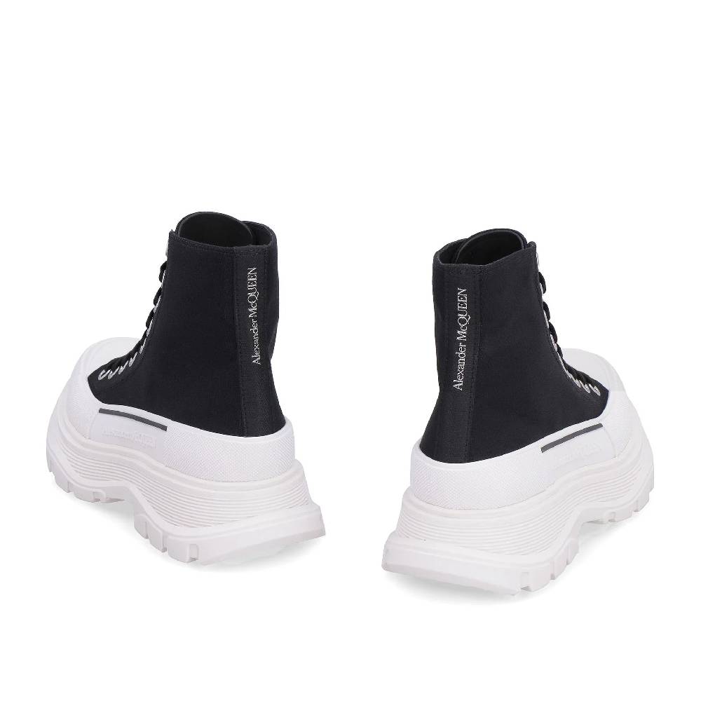 ALEXANDER MCQUEEN  Sneakers Alte In Tela Nere Alexander McQueen Treadslick